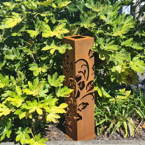 CortenAura Corten Steel Garden Sculpture - Hibiscus - Image 4