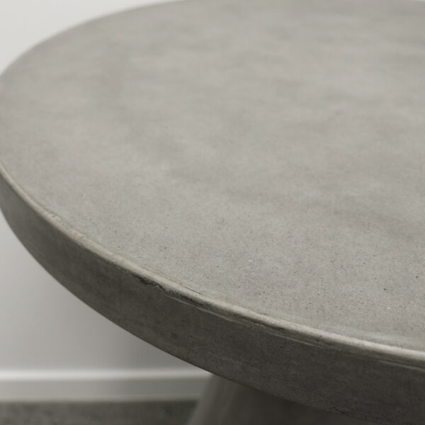 Corfu Concrete Pedestal Dining Table Grey - Image 3