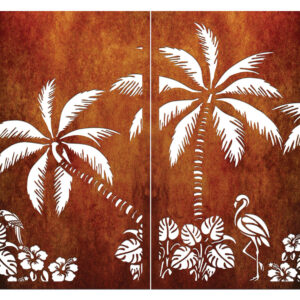 Tropical Treasures Privacy Screen & Fence Panel - Set of 2