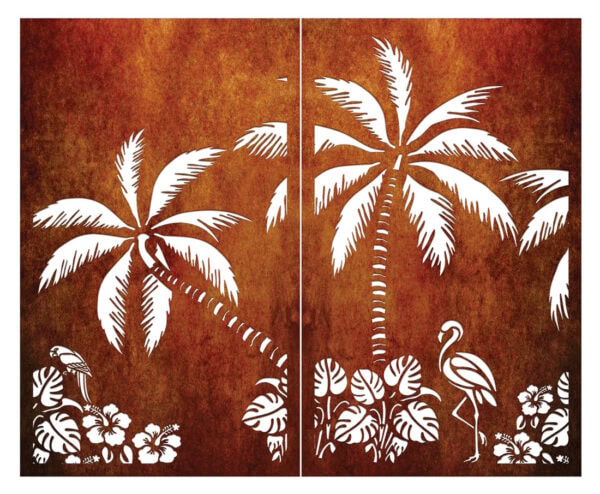 Tropical Treasures Privacy Screen & Fence Panel - Set of 2